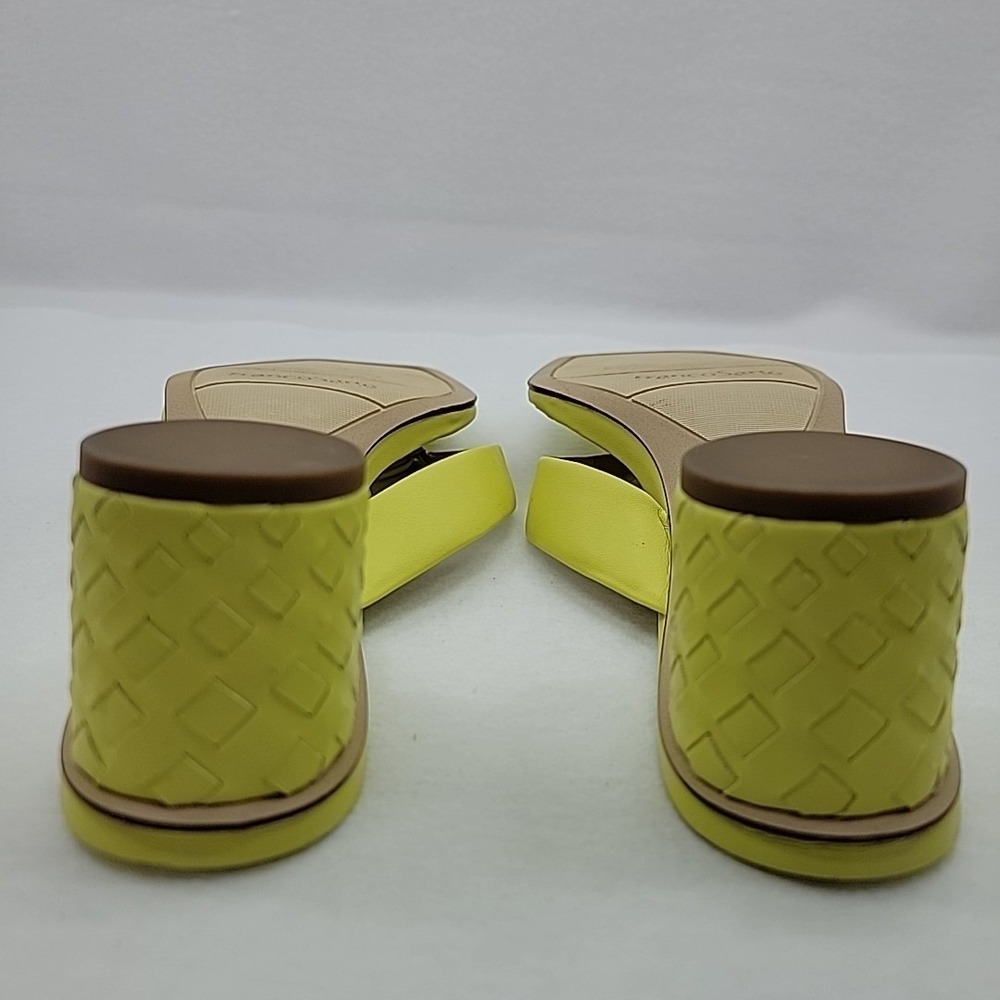 FRANCO SARTO Women's Moah Bright Yellow Thong Kitten Block Heels Woven Sz 8.5M - Picture 6 of 10